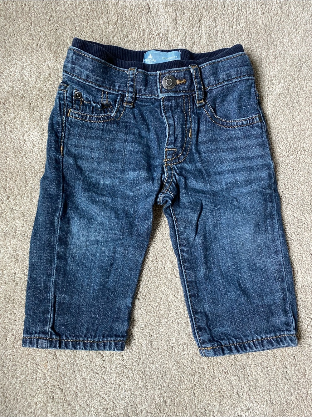 GAP 6-12 Month Kids Dark Blue Stretch Denim Jeans